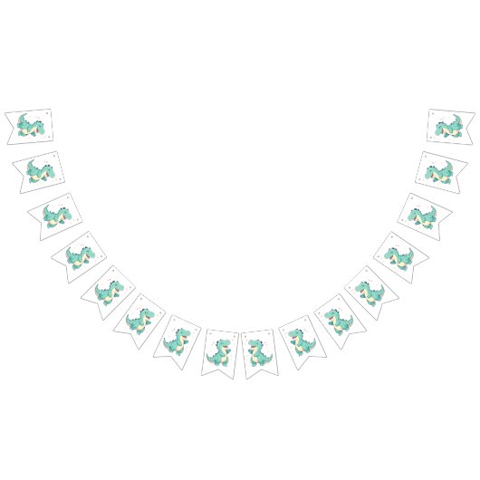 キッズディノダニ!キュート恐竜誕生日Tレックス バンティングフラッグ (全)