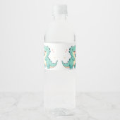 キッズディノダニ!キュート恐竜誕生日Tレックス ペットボトルラベル (正面)