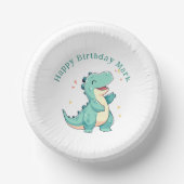 キッズディノダニ！キュート恐竜誕生日Tレックス ペーパーボウル (正面)