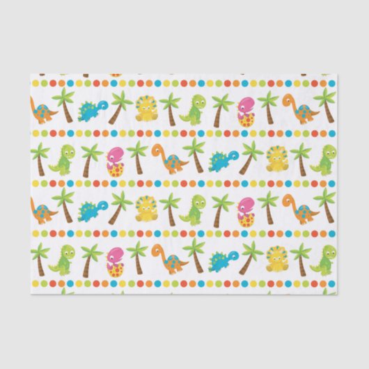 キッズディノ先史時代パーティーティッシュペーパー 薄葉紙 (正面)