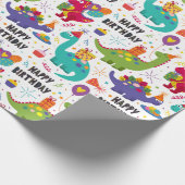 キッズディノ祝誕生日 ラッピングペーパー (角)