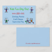 キッズデイケアパーティープレイスビジネスカードカスタム 名刺 (正面/裏面)