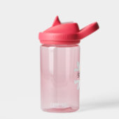 キッズデイジー名前をカスタムするガールピンク ウォーターボトル (左面)