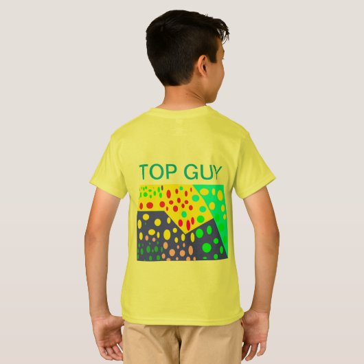 キッズデザイン色のビー玉タイプとロゴ Tシャツ (裏面フル)