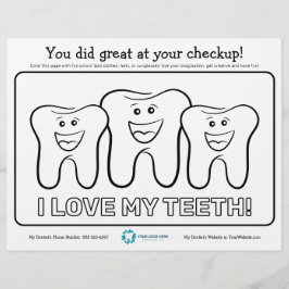 キッズデンタルカラーリングページ チラシ