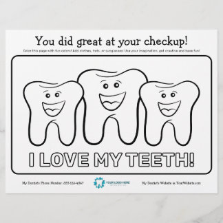 キッズデンタルカラーリングページ チラシ