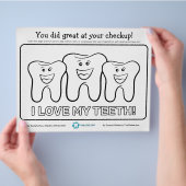 キッズデンタルカラーリングページ チラシ (手)