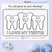 キッズデンタルカラーリングページ チラシ (シングル)