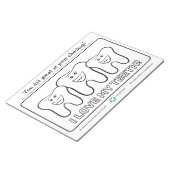 キッズデンタルカラーリングページ ノートパッド (アングル)