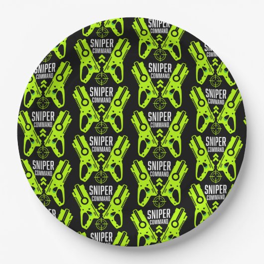 キッズトイガンバトルクリスマス ペーパープレート (正面)