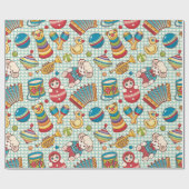 キッズトイズパターン ラッピングペーパー (フラット)
