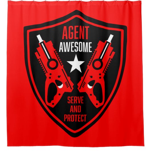 キッズトイダーツガンバトル シャワーカーテン (正面)