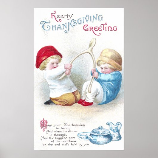 キッズトゥグオンジャイアントウィッシュボーンヴィンテージ感謝祭 ポスター (正面)