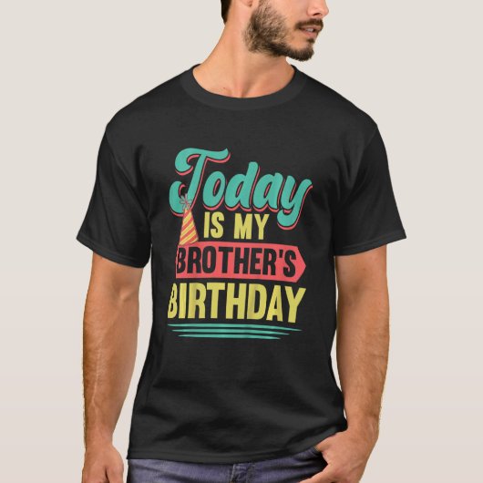 キッズトゥデイは私の兄の誕生日服Bday Pa Tシャツ (正面)
