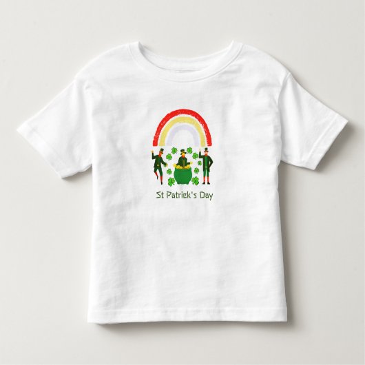 キッズトドラーレプレシャン金ゴールド聖パトリックの日 トドラーTシャツ (正面)