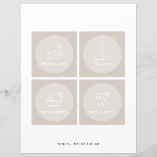 キッズトドラー毎日ルーチンカード視覚的スケジュール4 (正面)