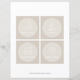 キッズトドラー毎日ルーチンカード視覚的スケジュール4