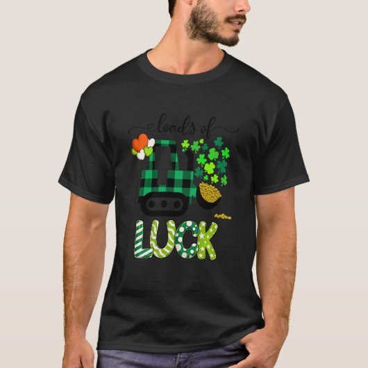 キッズトドラーSt patricks day建築トラックロ Tシャツ (正面)
