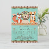 キッズトライバル誕生日パーティー 招待状 (スタンド正面)