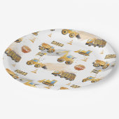 キッズトラックパターン ペーパープレート (アングル)