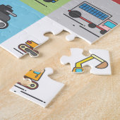 キッズトラック車グラフィックカラフルキュート ジグソーパズル (側面)