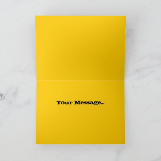 キッズトラック – カスタムイエローディガーハッピーバースデー カード (内部)