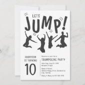 キッズトランポリンモダンパーティー誕生日パーティー 招待状 (正面)