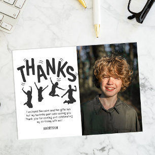 キッズトランポリン誕生日パーティーありがとう サンキューカード