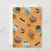 キッズトリックまたはトレーターハローウィンパーティ招待状 招待状 (裏面)