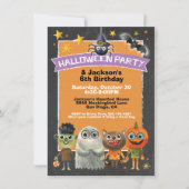 キッズトリックまたはトレーターハローウィンパーティ招待状 招待状 (正面)