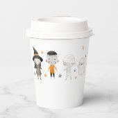 キッズトリックまたはハロウィーン誕生日パーティーを治療 紙コップ (裏面)