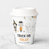 キッズトリックまたはハロウィーン誕生日パーティーを治療 紙コップ (正面)