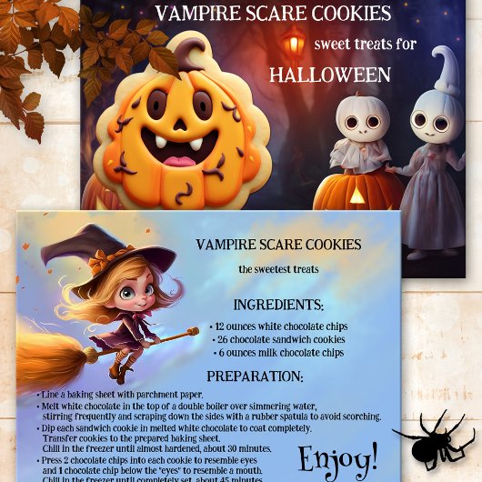 キッズトリートハロウィーンクッキーレシピ ポストカード