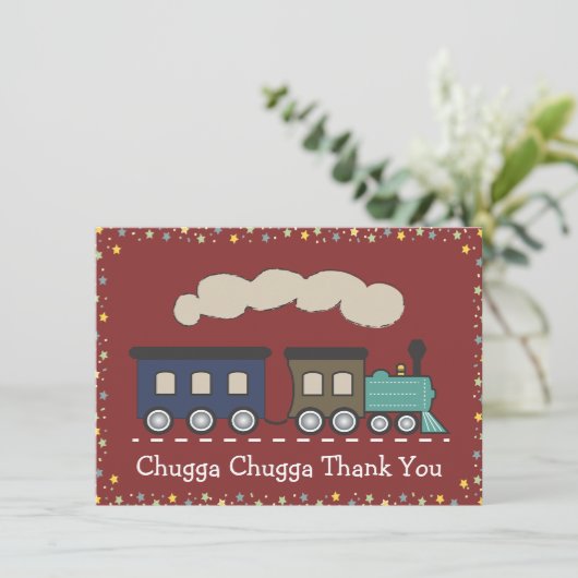 キッズトレインパーティーありがとう サンキューカード (スタンド正面)