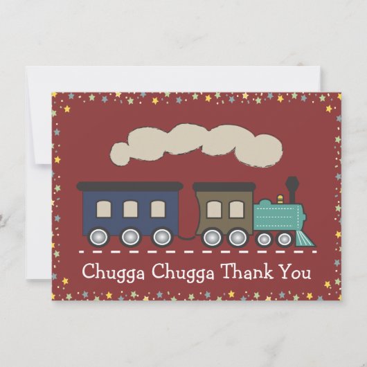 キッズトレインパーティーありがとう サンキューカード (正面)