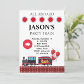 キッズトレイン誕生日招待状 招待状 (スタンド正面)