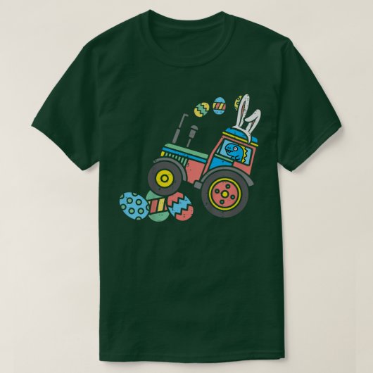 キッズトレバニートラクター破砕卵イースターボーイズK Tシャツ (デザイン正面)