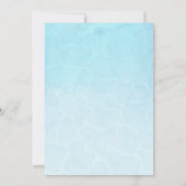 キッズトロピカルビーチプールパーティー5歳の誕生日 招待状 (裏面)