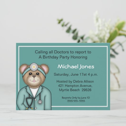 キッズドクター招待状 招待状 (スタンド正面)