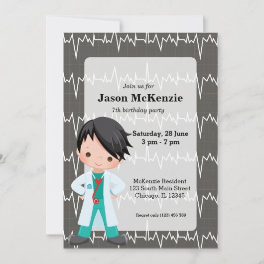 キッズドクター 招待状 (正面)