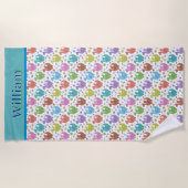 キッズドラゴカスタマイズンビーチタオル ビーチタオル (正面)