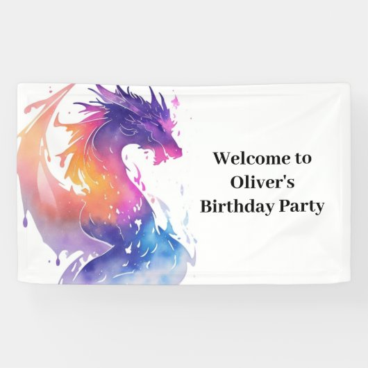 キッズドラゴンアドベンチャー誕生日バナー 横断幕 (横)
