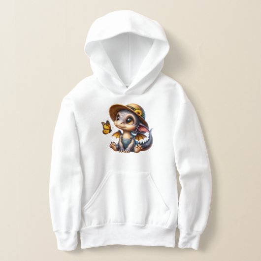 キッズドラゴンフードのスウェットシャツ (レイダウン)