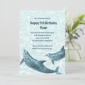 キッズドルフィンバースデーパーティ招待状 招待状 (スタンド正面)