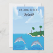 キッズドルフィンビーチバースデーパーティー 招待状 (正面)