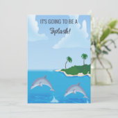 キッズドルフィンビーチバースデーパーティー 招待状 (スタンド正面)