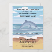 キッズドルフィンビーチバースデーパーティー 招待状 (裏面)