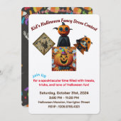 キッズドレファンシースハローウィンパーティコンテスト 招待状 (正面/裏面)