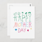 キッズドードルハッピーマザーズデイ ポストカード (正面/裏面)