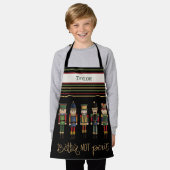 キッズナおもしろいツクラッカー名パーソナライズされたクリスマス エプロン (着用した状態)